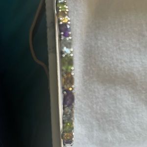 Multi-Gemstone Bangle Bracelet